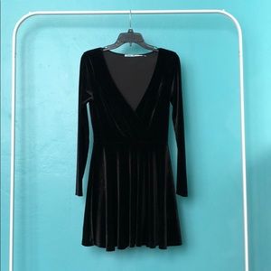 Urban Outfitters Deep V Velvet Dress